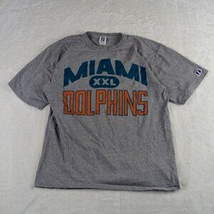 VTG Miami Dolphins Football T Shirt Mens L Single Stitch Made in USA Logo 7